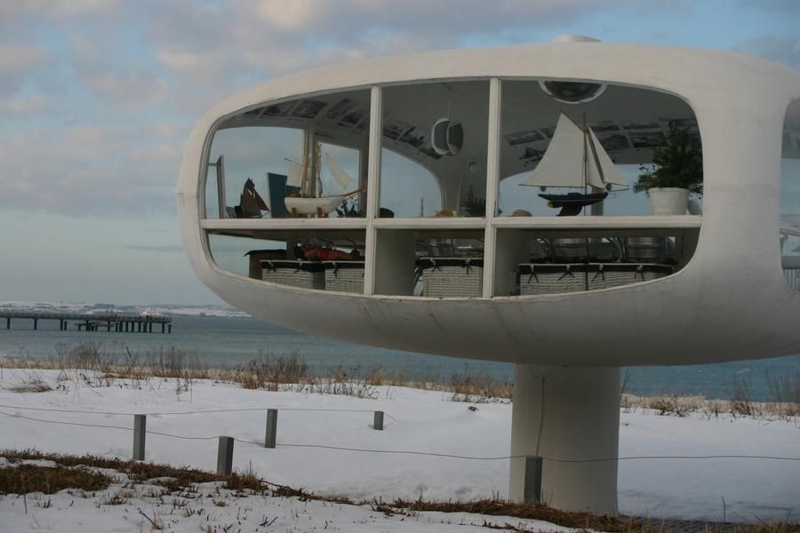 Winter Ostseebad Binz Rettungsturm Müther