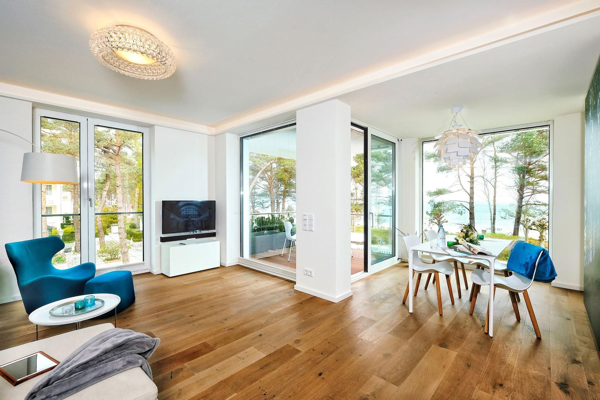 Ferienwohnung Binz Strandpromenade Meerblick 2 Schlafzimmer